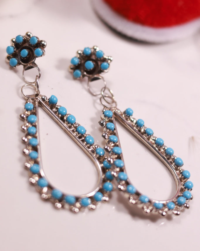 Turquoise Earrings - Smokin' Blues Turquoise