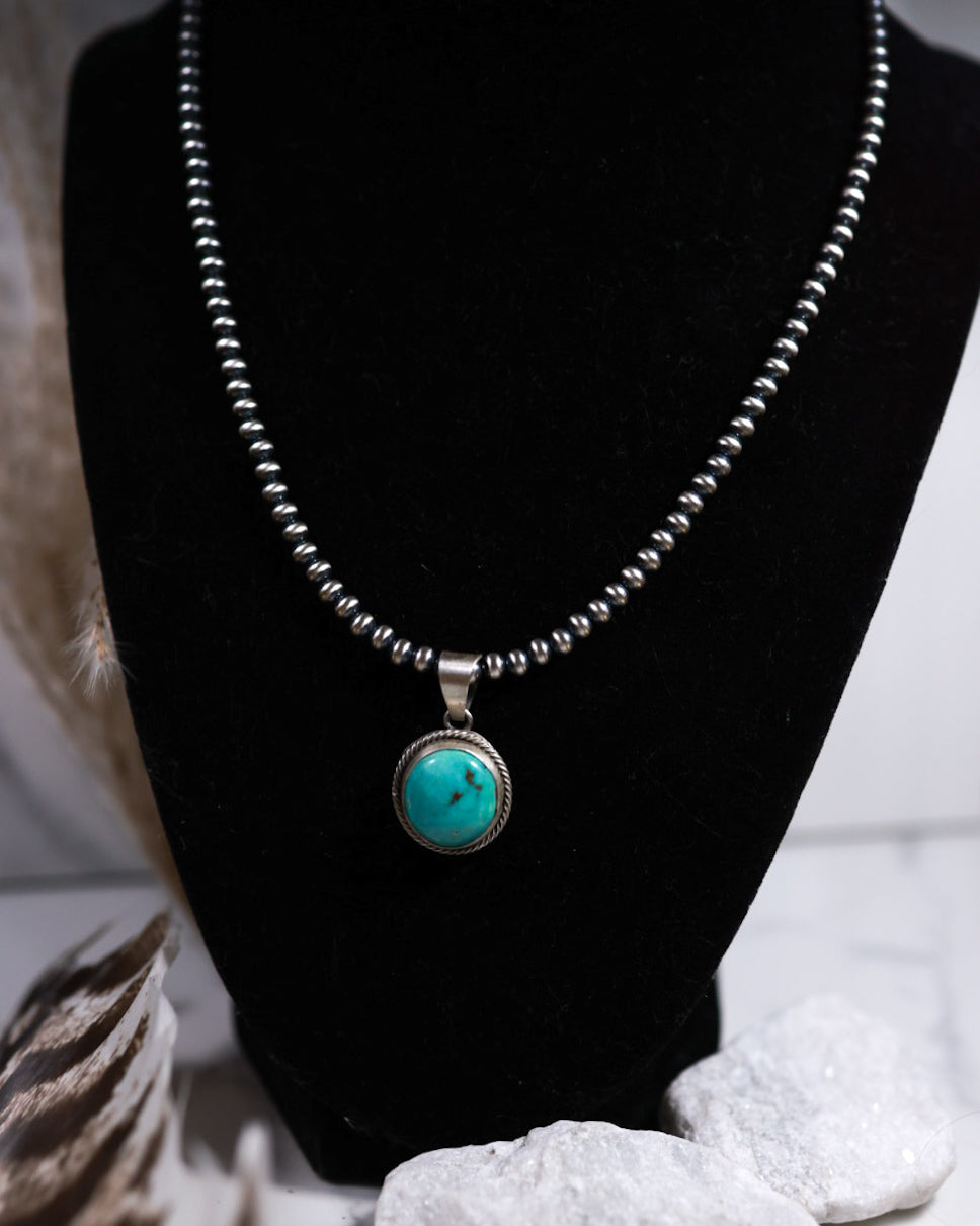 Turquoise Pendant - Smokin' Blues Turquoise