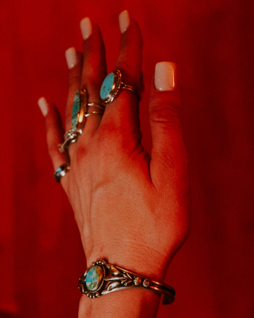 Turquoise Cuff - Smokin' Blues Turquoise