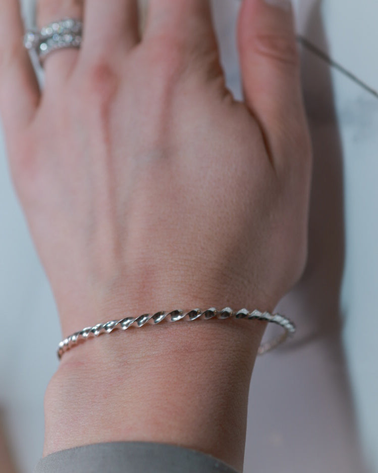 Sterling Silver Bangle - Smokin' Blues Turquoise