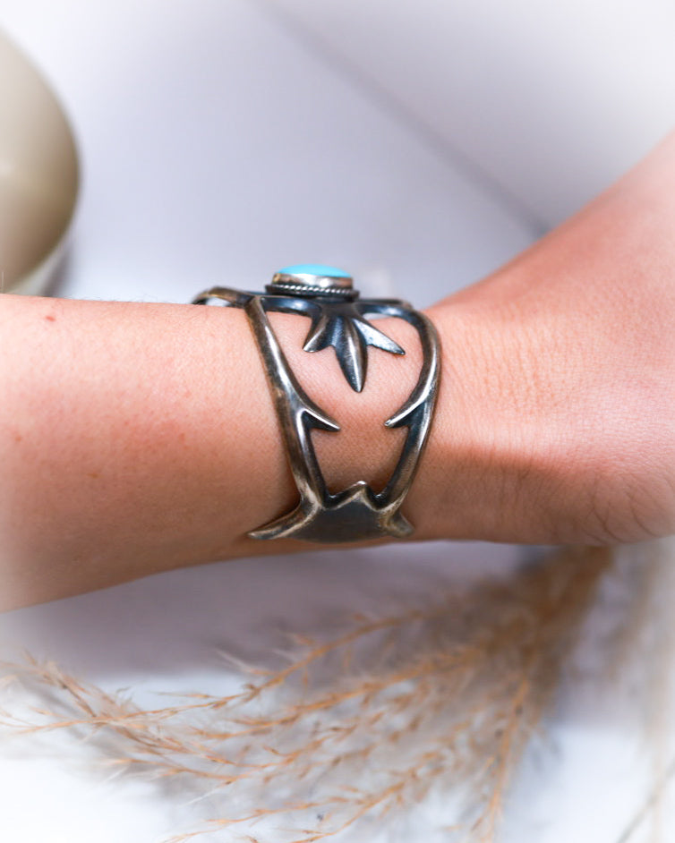 Turquoise Cuff - Smokin' Blues Turquoise