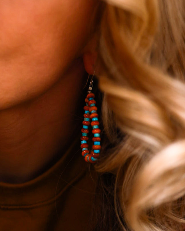 Turquoise Earrings - Smokin' Blues Turquoise