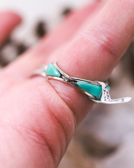 Turquoise Ring | Size 5.5 - Smokin' Blues Turquoise
