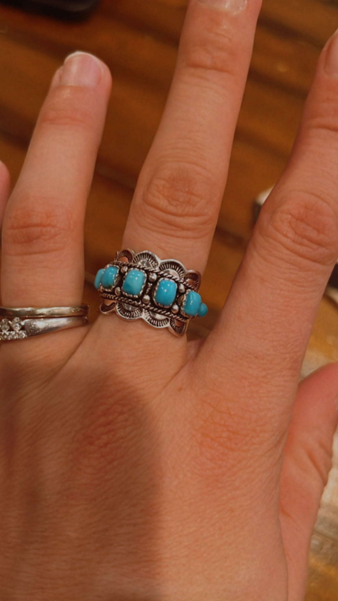 Turquoise Ring Size 7 - Smokin' Blues Turquoise