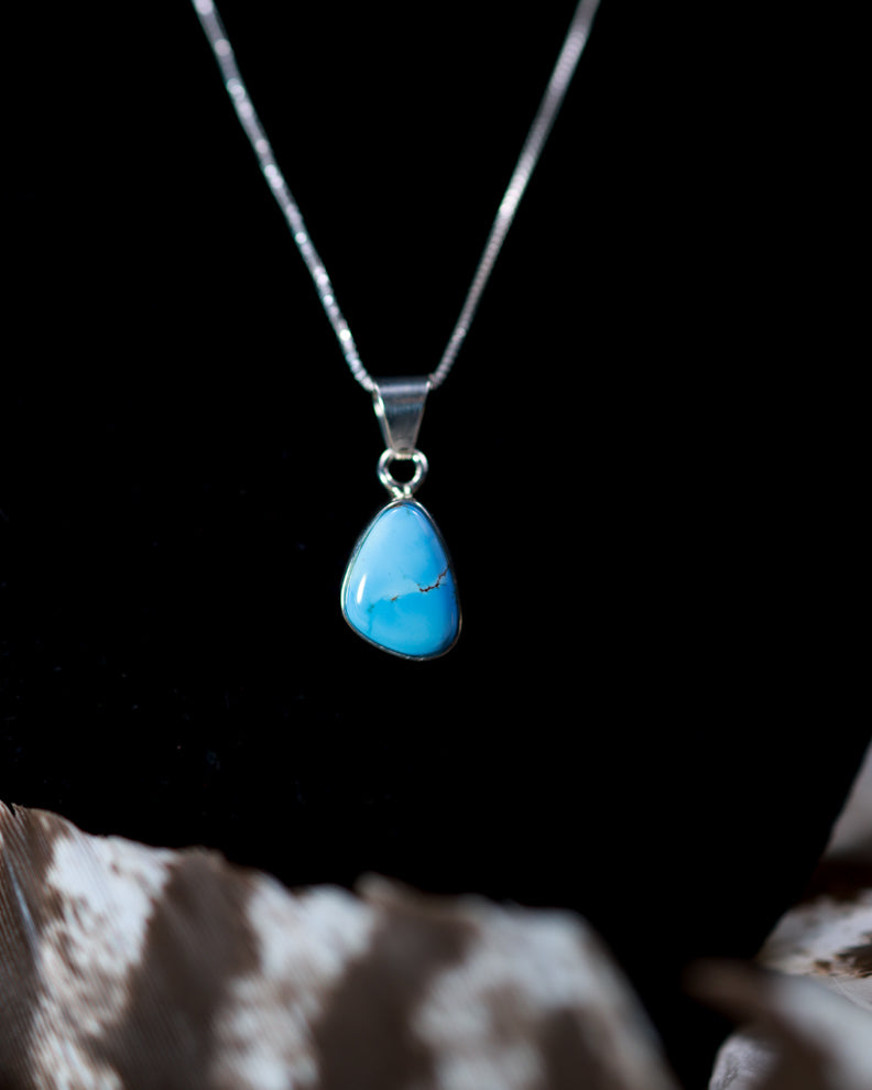 Turquoise Pendant - Smokin' Blues Turquoise