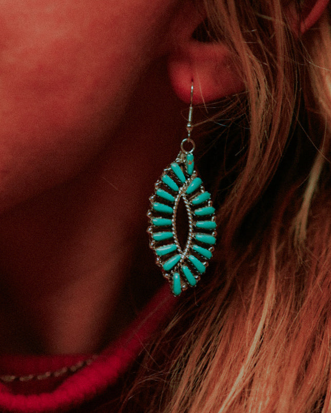 Turquoise Earrings - Smokin' Blues Turquoise