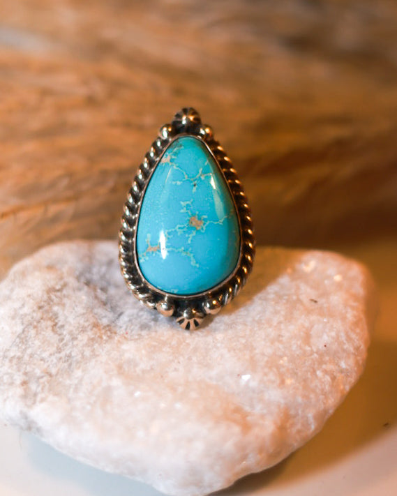Turquoise Ring | Size 6 - Smokin' Blues Turquoise