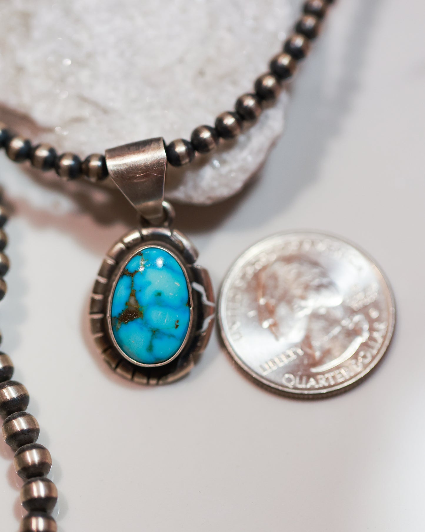 Turquoise pendant - Smokin' Blues Turquoise