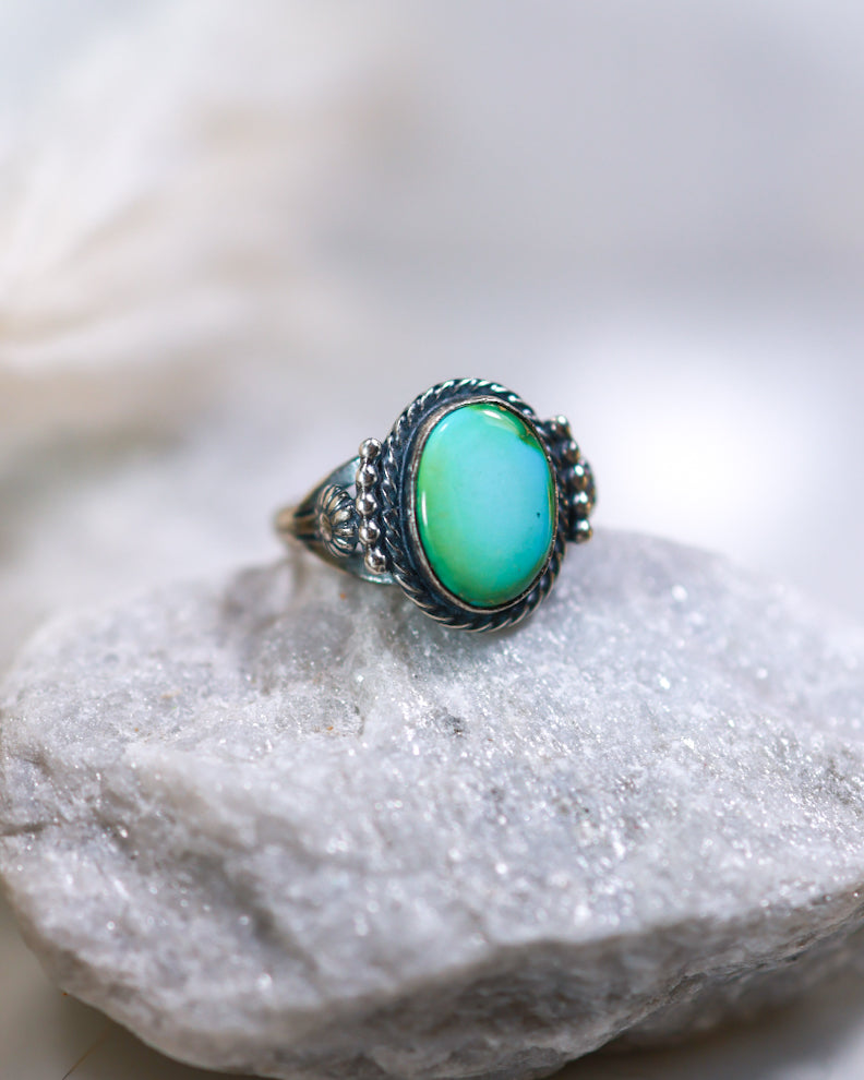 Turquoise Ring | Size 7 - Smokin' Blues Turquoise