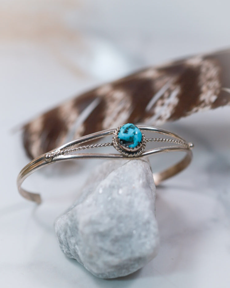 Turquoise Cuff - Smokin' Blues Turquoise