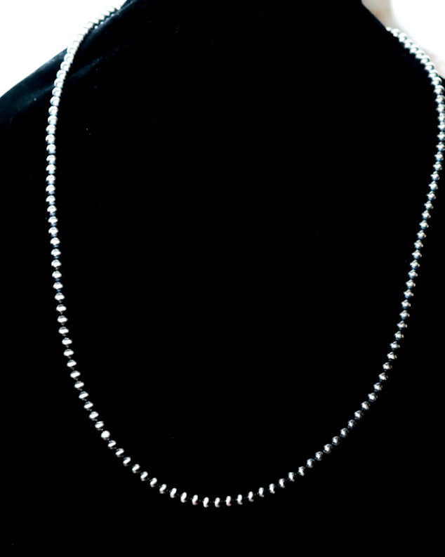 Navajo Pearl Necklace - 5MM 28” - Smokin' Blues Turquoise