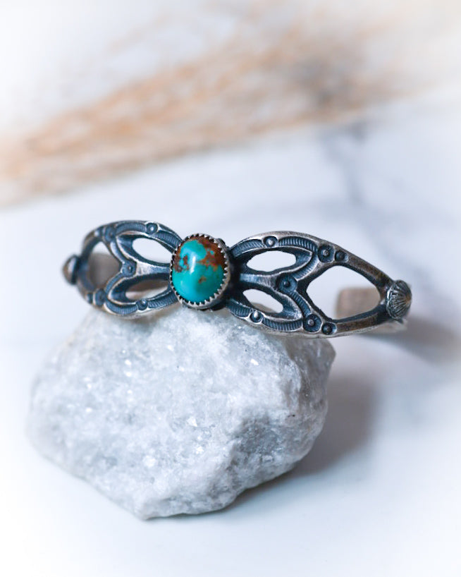 Turquoise Cuff - Smokin' Blues Turquoise