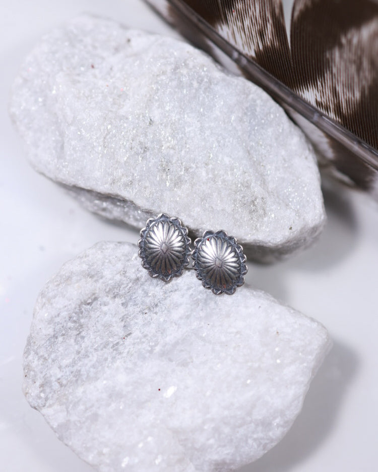 Mini Sterling Earrings - Smokin' Blues Turquoise