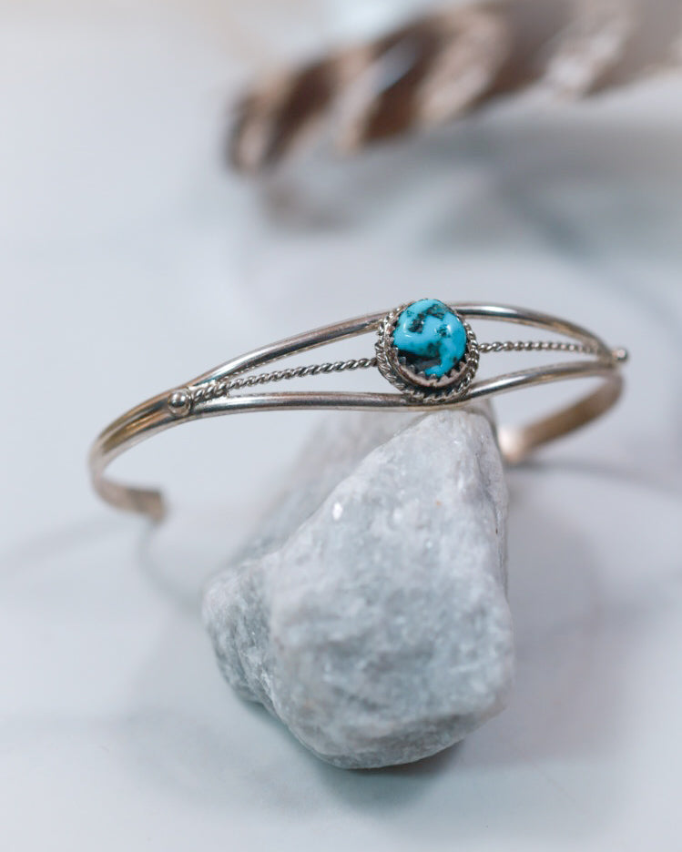 Turquoise Cuff - Smokin' Blues Turquoise