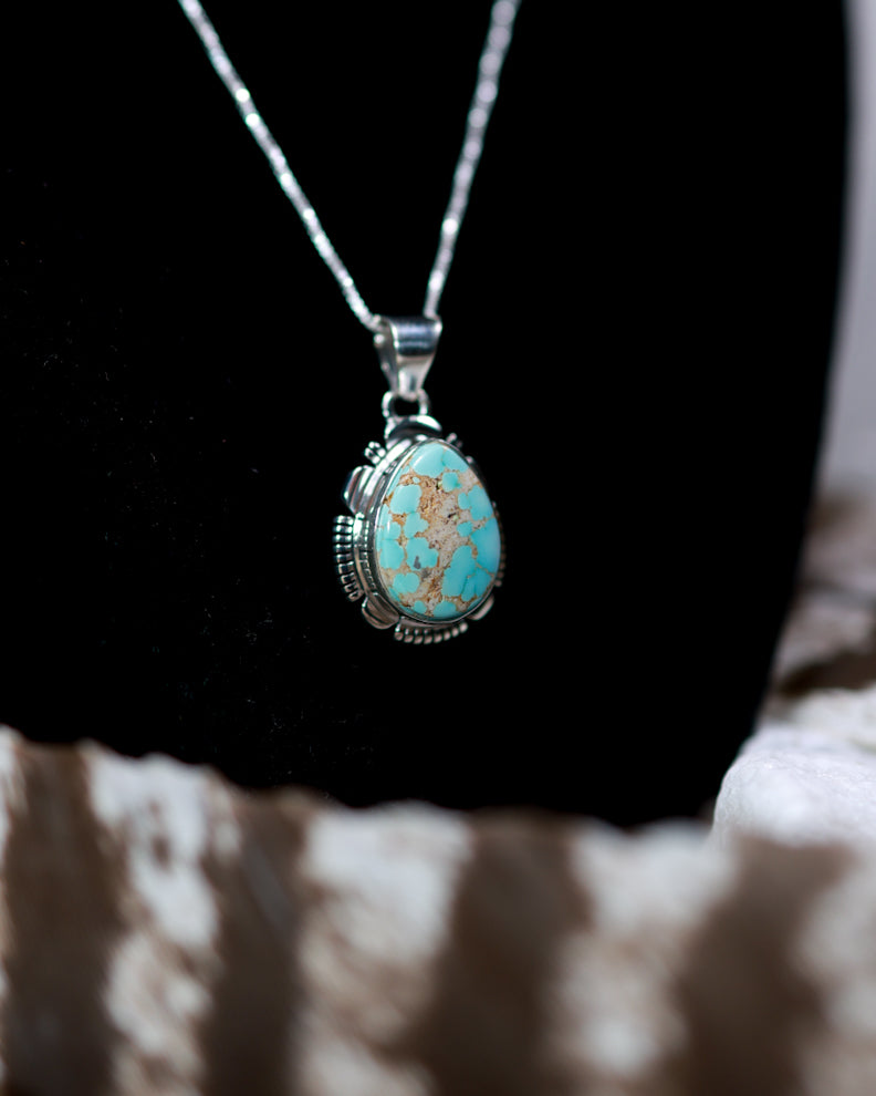 Turquoise Pendant - Smokin' Blues Turquoise