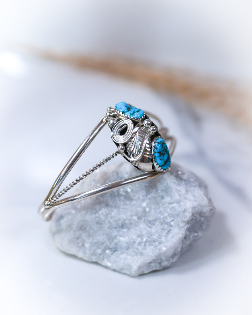 Turquoise Cuff - Smokin' Blues Turquoise