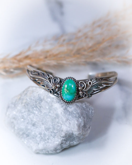 Turquoise Cuff - Smokin' Blues Turquoise