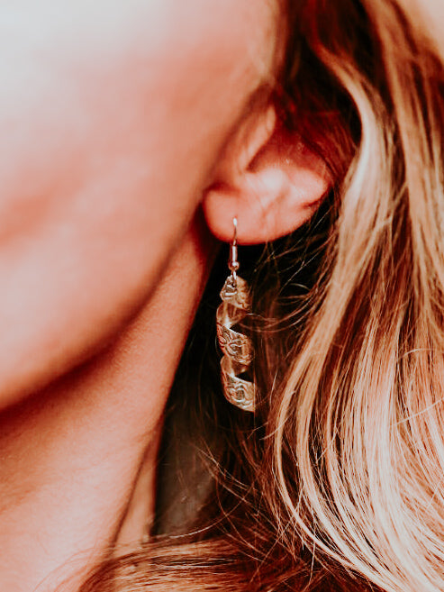 Sterling Twist Earrings - Smokin' Blues Turquoise