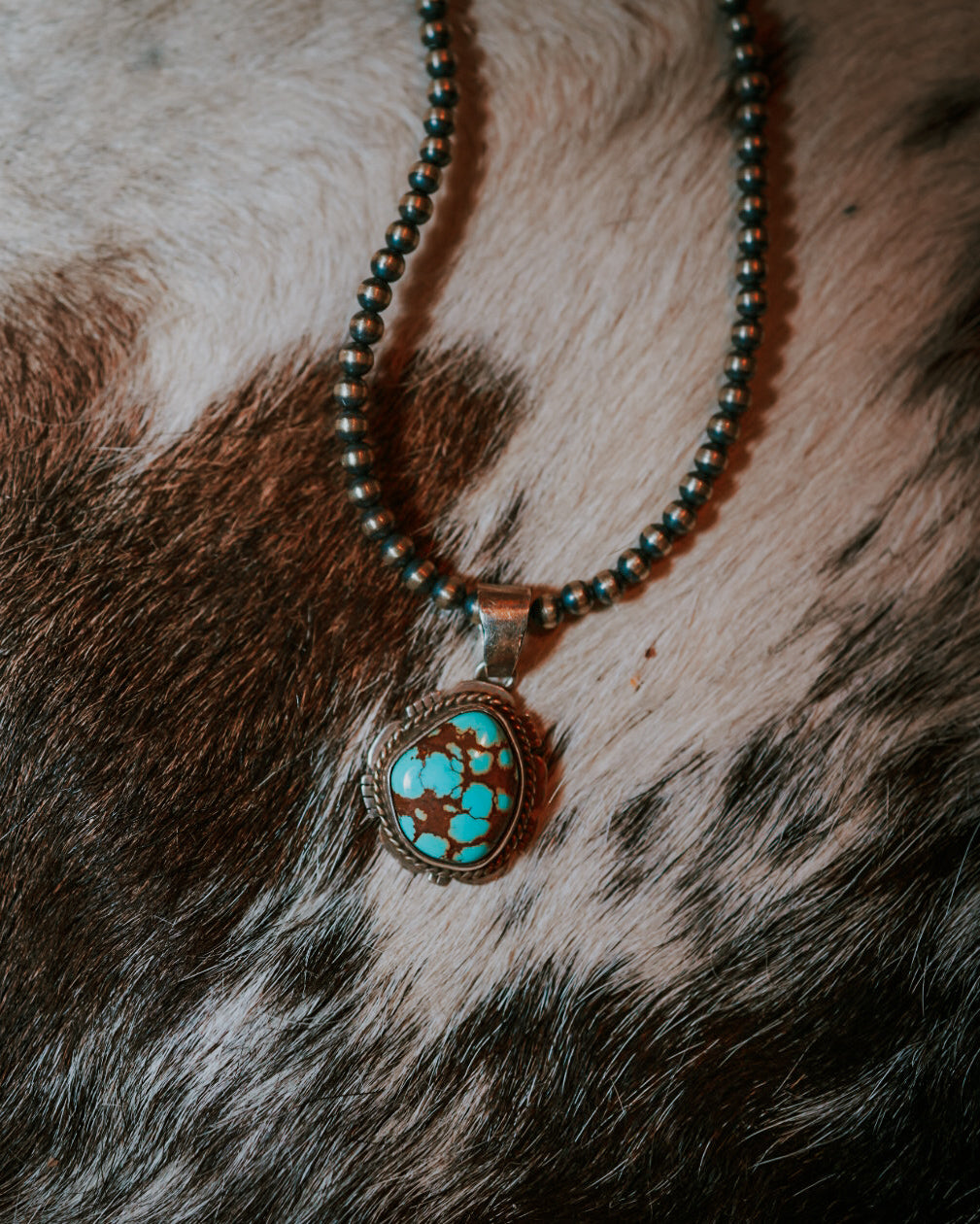 Turquoise pendant - Smokin' Blues Turquoise