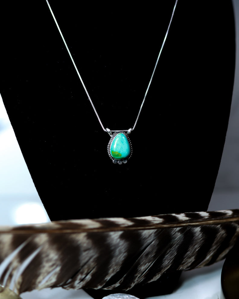 Turquoise Pendant - Smokin' Blues Turquoise