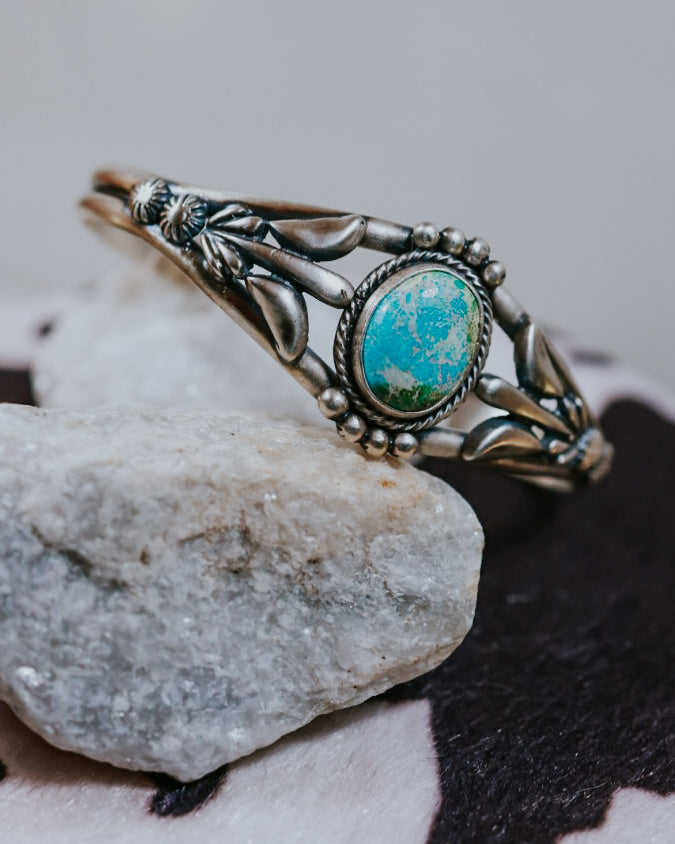 Turquoise Cuff - Smokin' Blues Turquoise