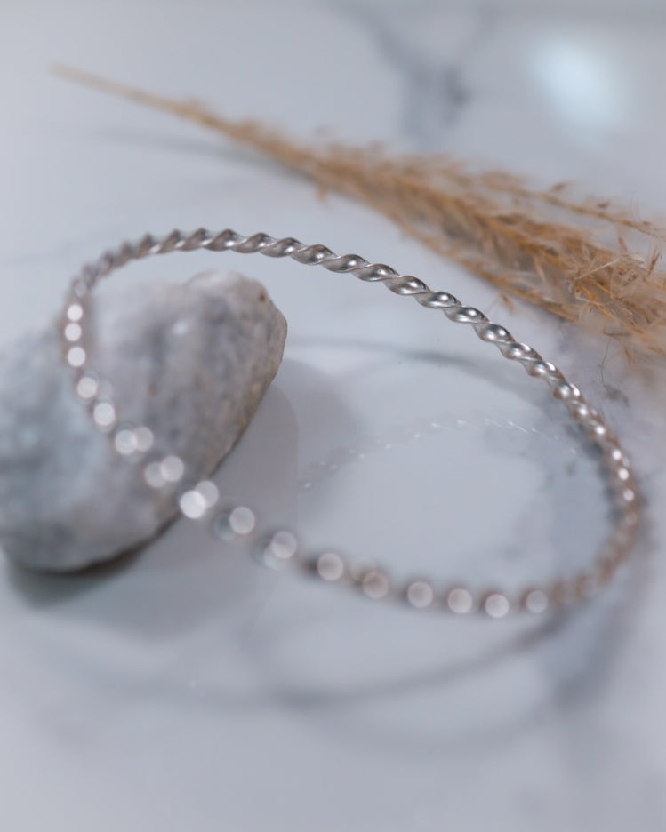 Sterling Silver Bangle - Smokin' Blues Turquoise