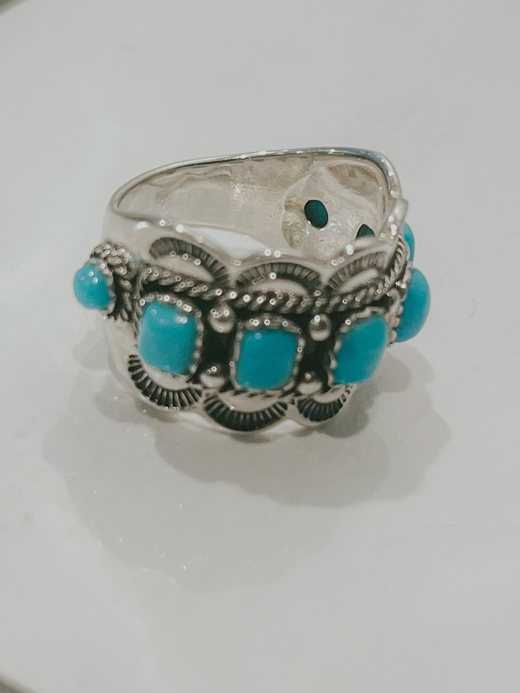 Turquoise Ring Size 7 - Smokin' Blues Turquoise