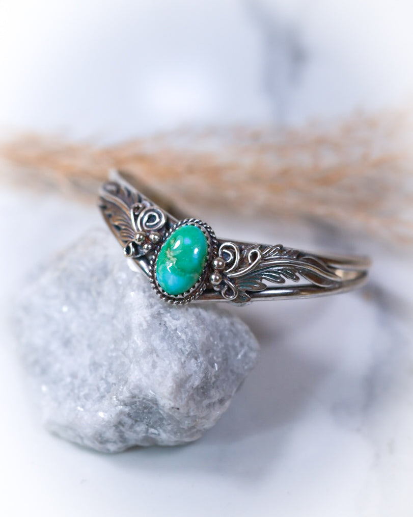 Turquoise Cuff - Smokin' Blues Turquoise