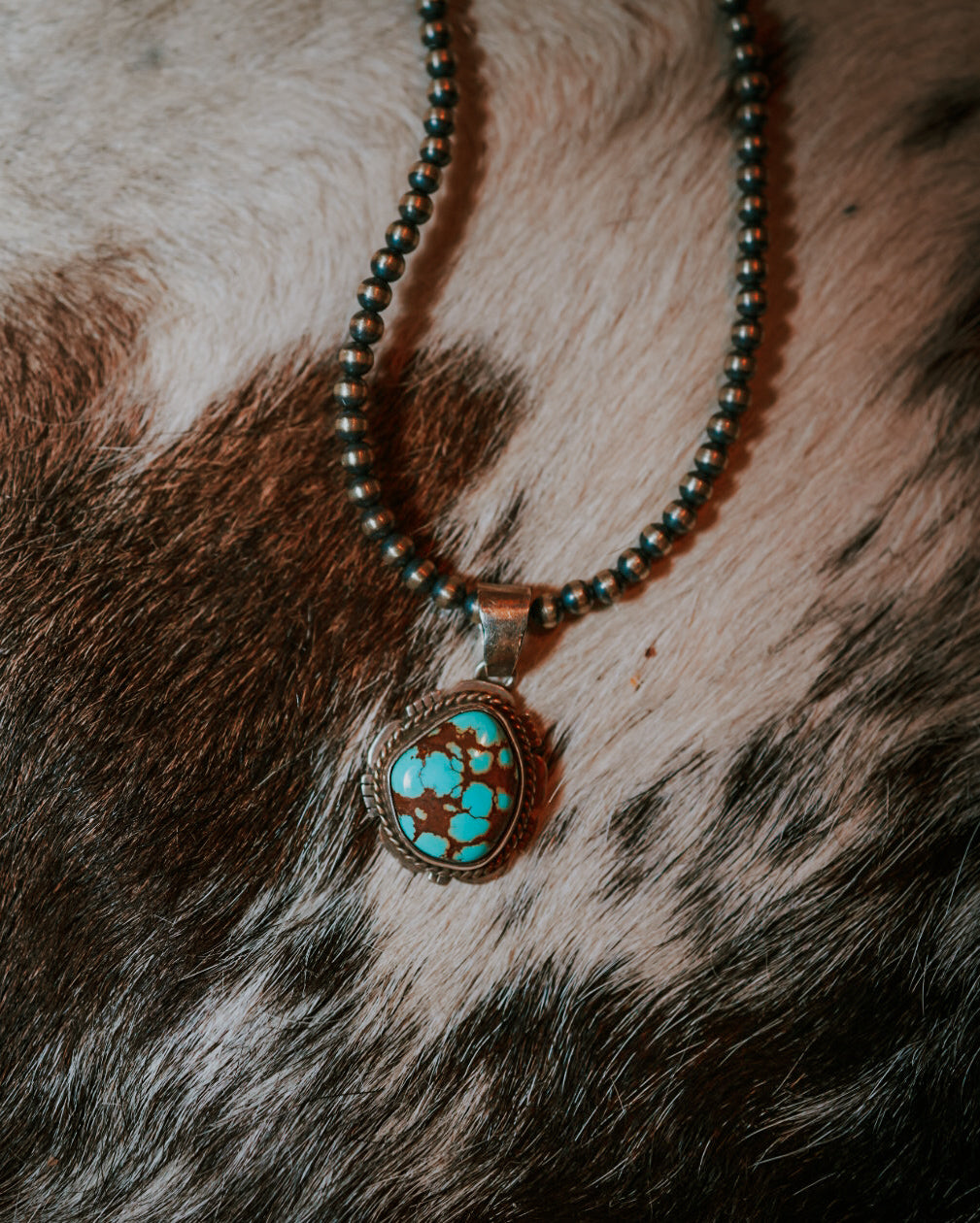 Turquoise pendant - Smokin' Blues Turquoise