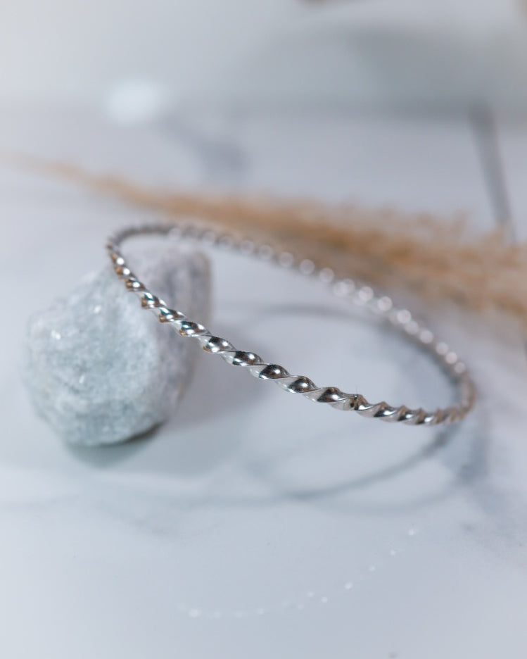 Sterling Silver Bangle - Smokin' Blues Turquoise