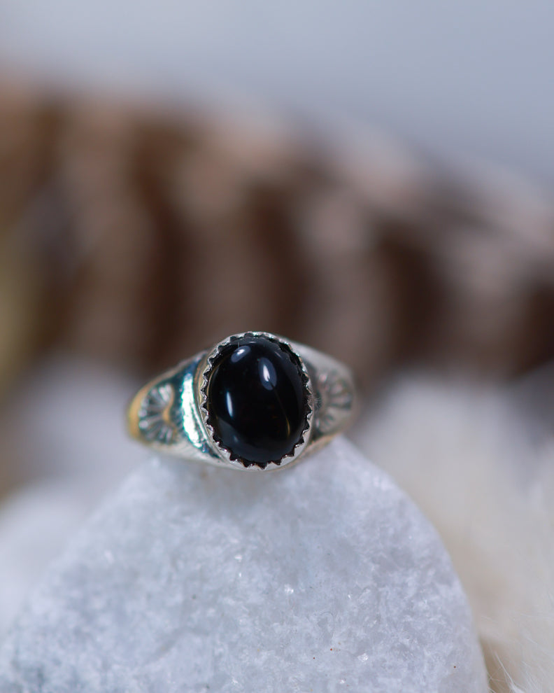 Black Onyx Ring | Size 7 - Turquoise Town