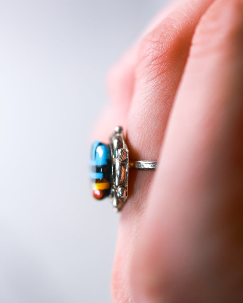 Turquoise Ring | Size 7 - Smokin' Blues Turquoise