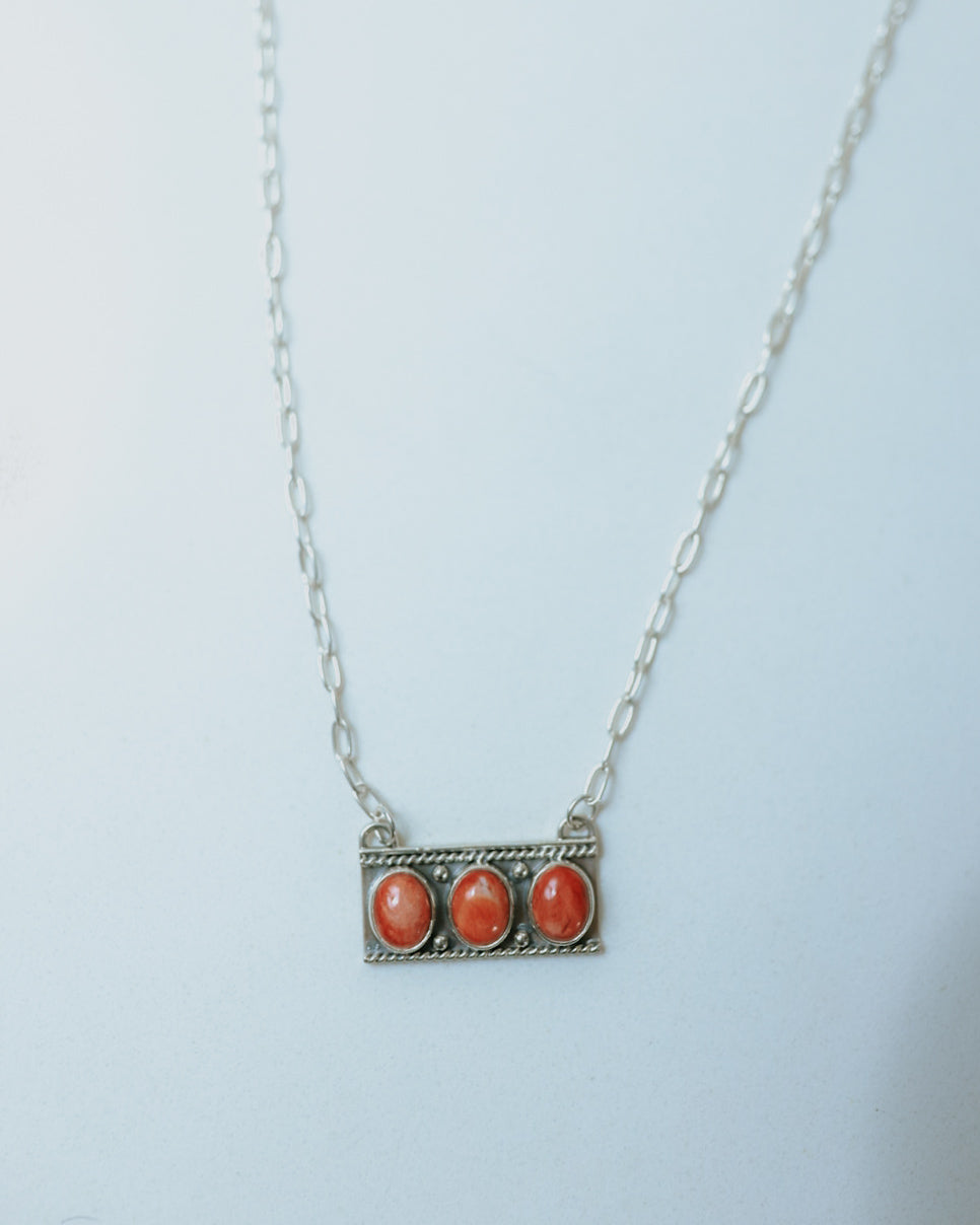 Spiney Oyster Bar Necklace - Smokin' Blues Turquoise