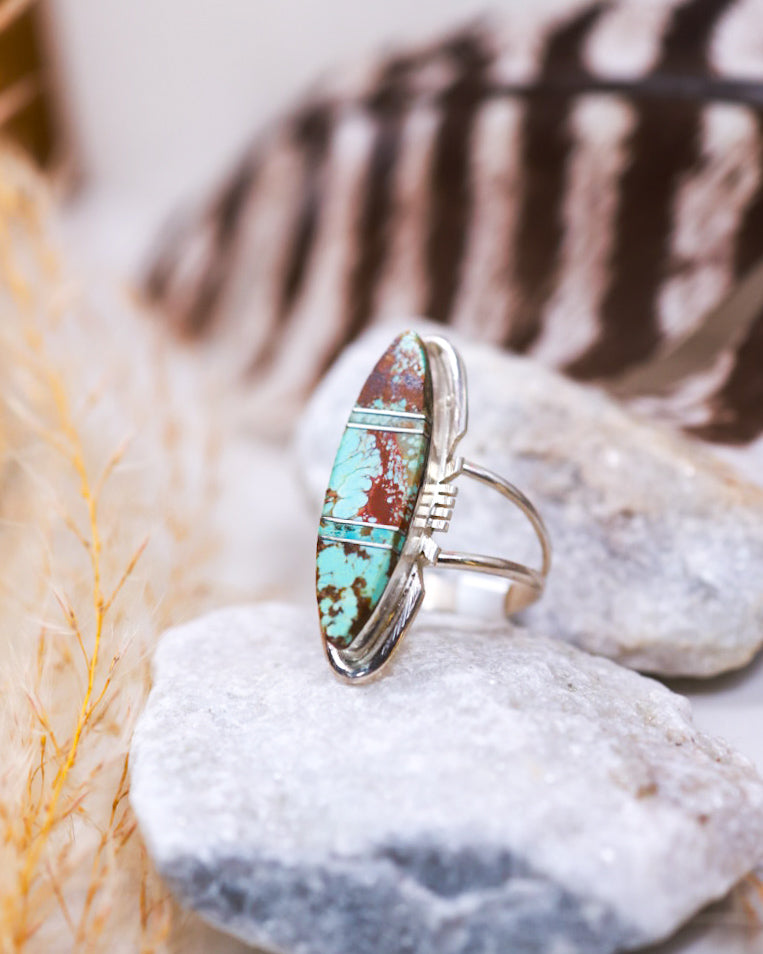 Turquoise Ring | Size 9.5 - Smokin' Blues Turquoise