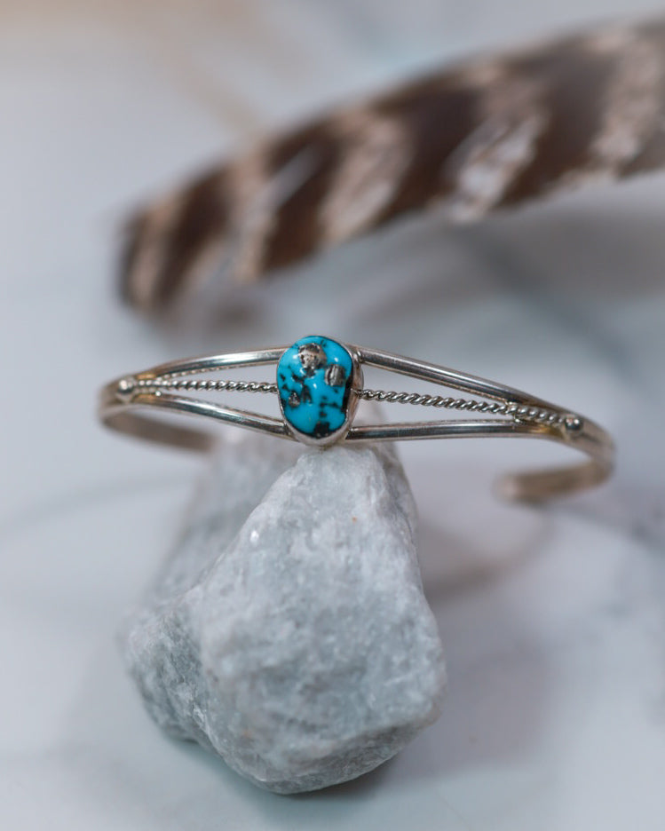 Turquoise Cuff - Smokin' Blues Turquoise