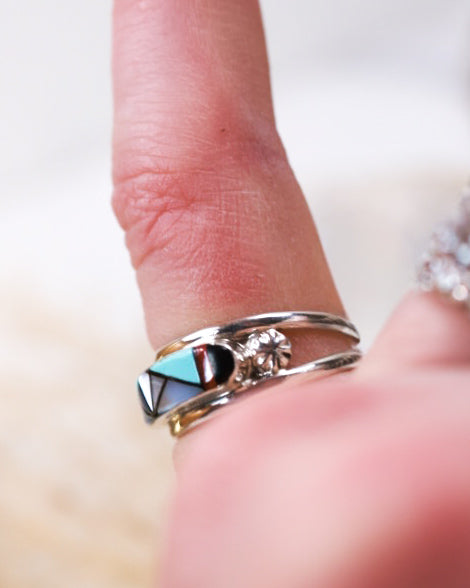 Turquoise Ring | Size 5.5 - Smokin' Blues Turquoise
