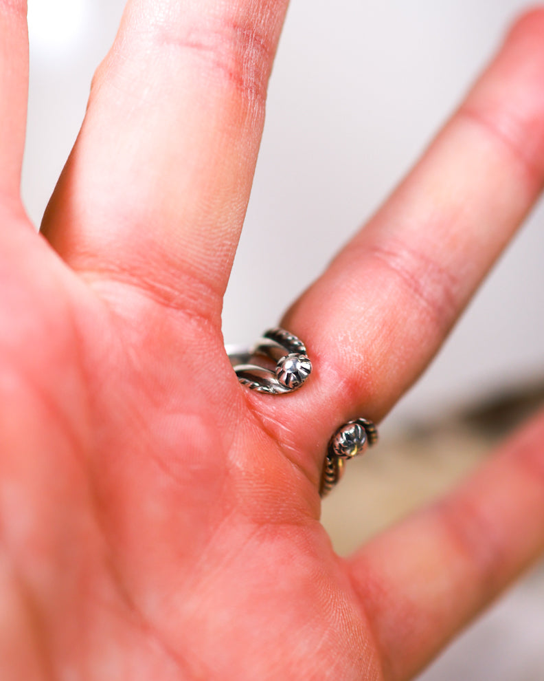 Turquoise Ring | Adjustable - Smokin' Blues Turquoise