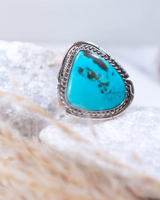 Turquoise Ring | Size 6.5 - Smokin' Blues Turquoise