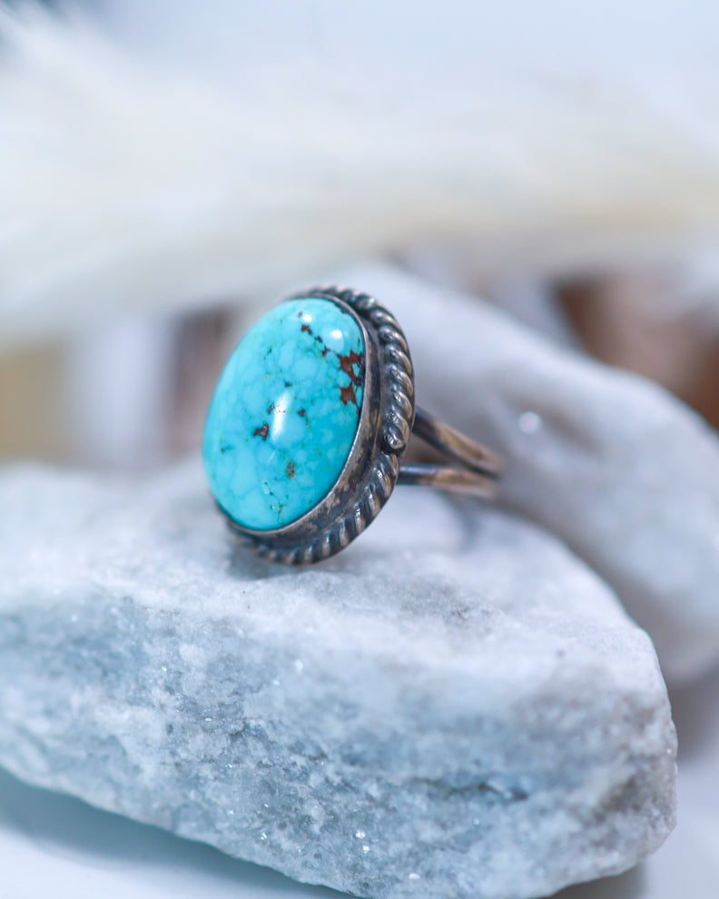 Turquoise Ring |Size 5 - Smokin' Blues Turquoise
