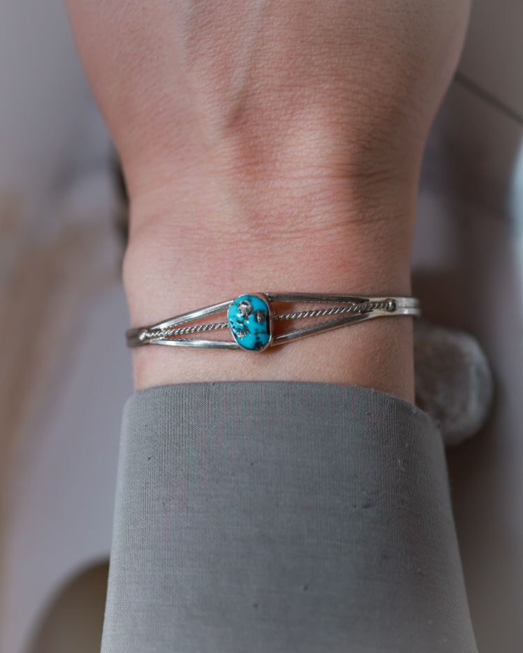 Turquoise Cuff - Smokin' Blues Turquoise