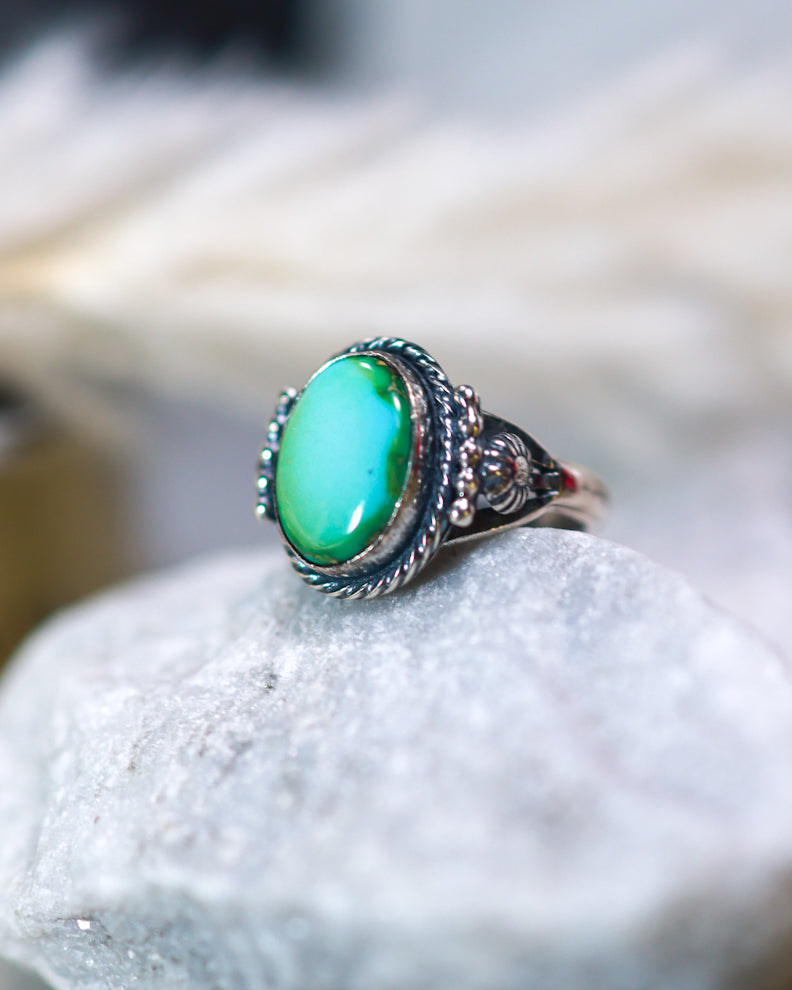 Turquoise Ring | Size 7 - Smokin' Blues Turquoise