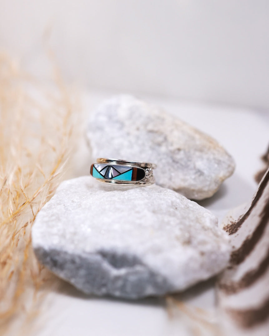 Turquoise Ring | Size 5.5 - Smokin' Blues Turquoise