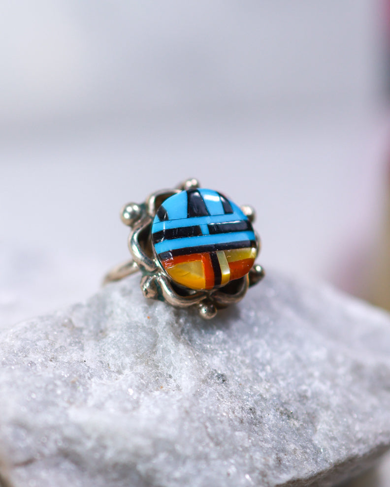 Turquoise Ring | Size 7 - Smokin' Blues Turquoise