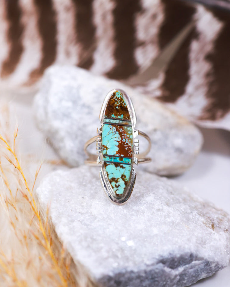 Turquoise Ring | Size 9.5 - Smokin' Blues Turquoise