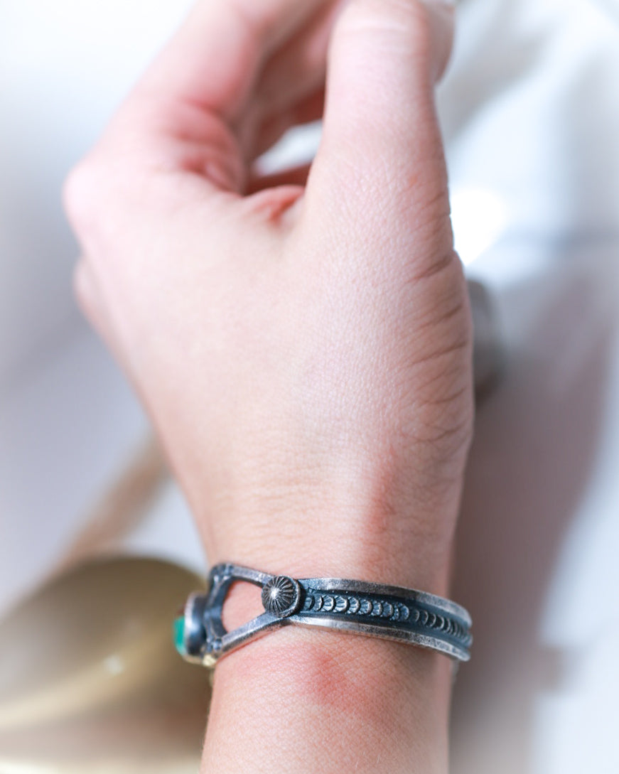 Turquoise Cuff - Smokin' Blues Turquoise