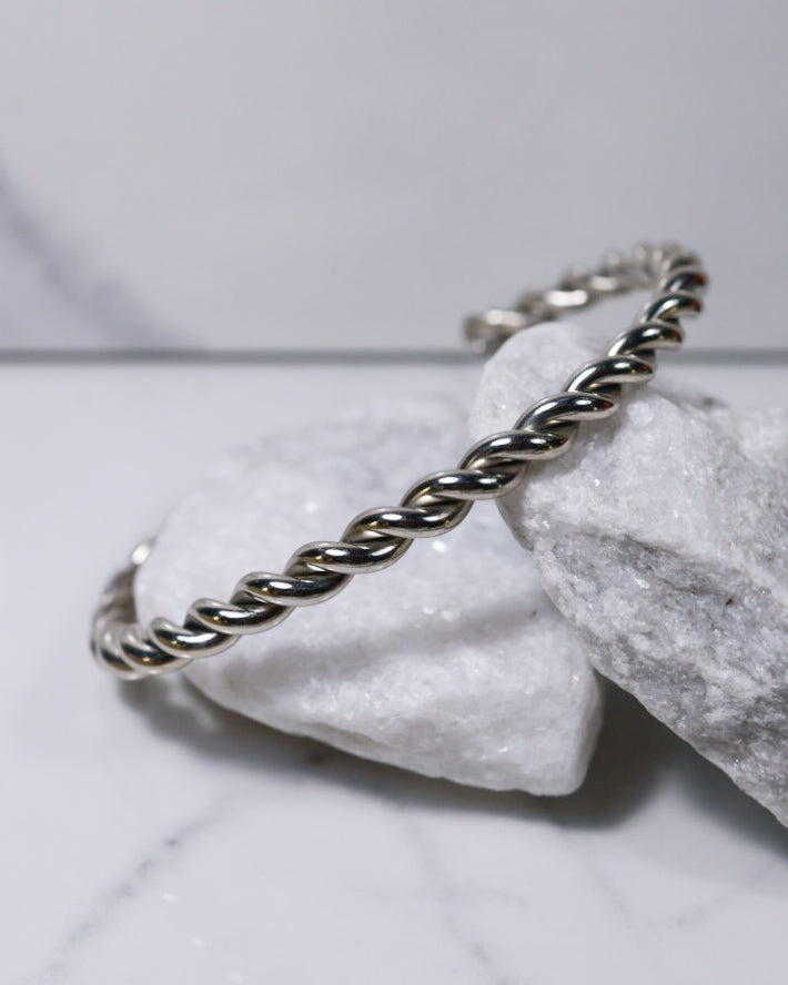 Sterling Twist Cuff - Smokin' Blues Turquoise