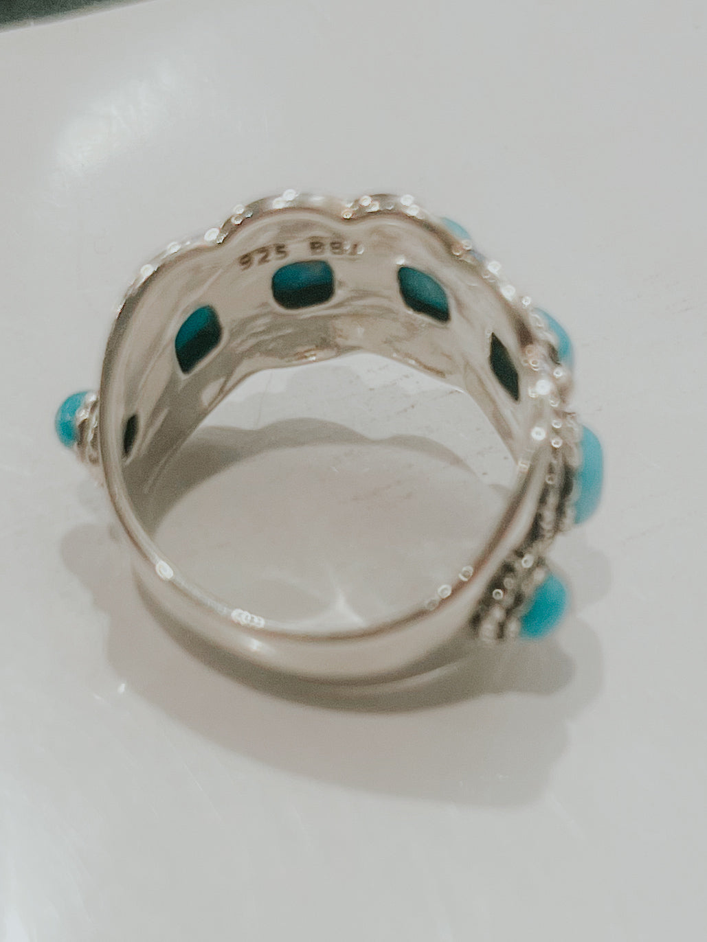 Turquoise Ring Size 7 - Smokin' Blues Turquoise