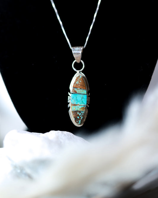 Turquoise Pendant - Smokin' Blues Turquoise