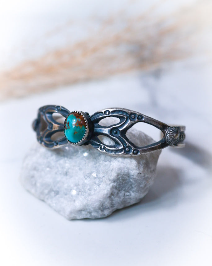 Turquoise Cuff - Smokin' Blues Turquoise
