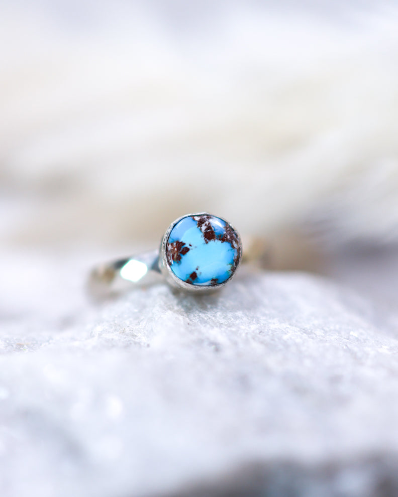 Turquoise Ring | Size 8 - Smokin' Blues Turquoise